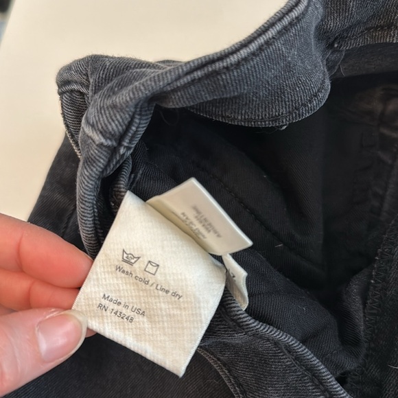 REFORMATION Black Stone Washed Niki Zipper Jeans Argentine Wash Stretch Size 27 - Picture 9 of 13